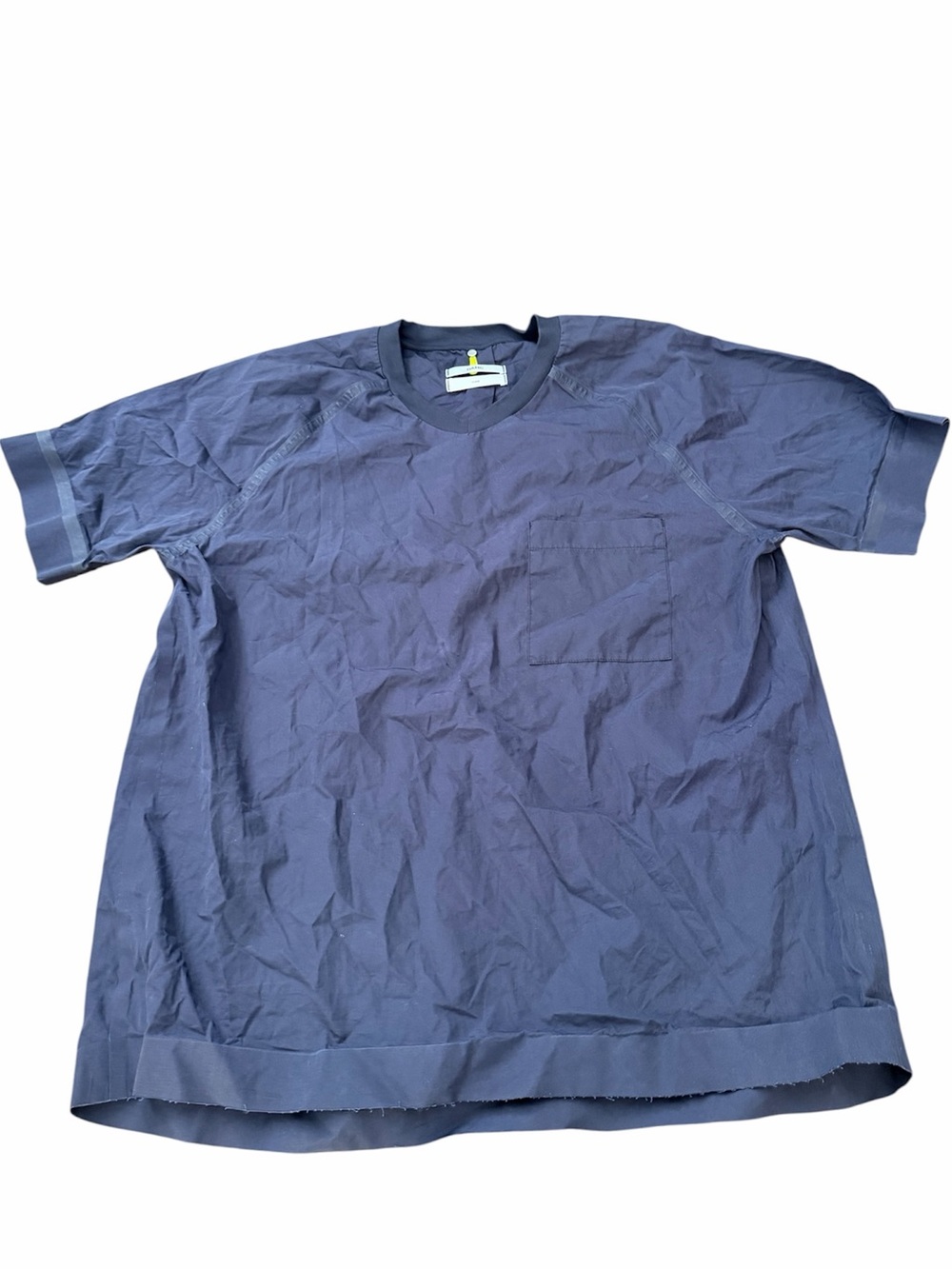 OAMC FARFETCH Cotton Navy Short Sleeve Casual Shirt Mens SZ XL Made in Portugal